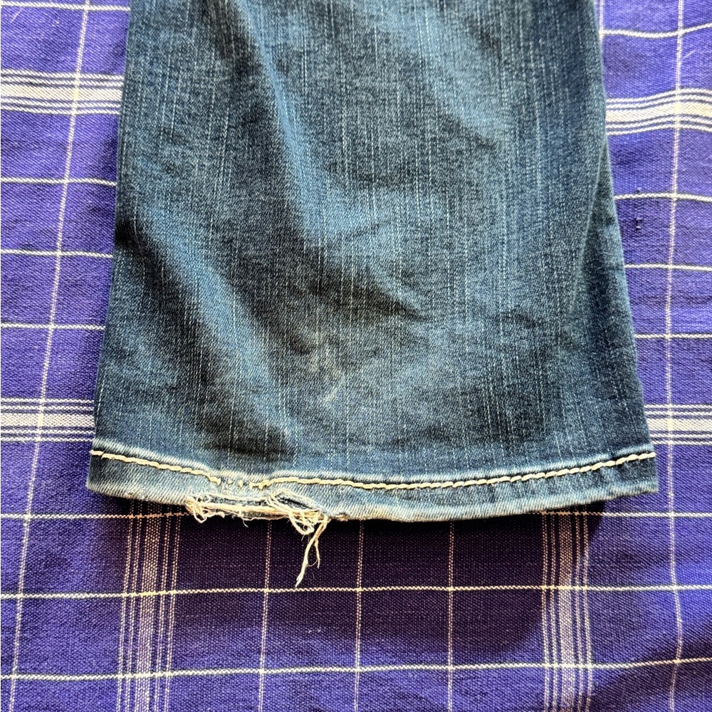 Miss Me Dark Blue Denim Jeans Mid-Rise Boot Size 25 - Picture 12 of 15